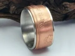 Münzring Großbritannien 1 Penny 1953-1967 Britannia mit Edelstahlkern