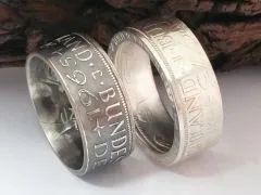 Münzring BRD 5 Mark mit Datum 1951-1974 Silberadler Silber 625er Größe 52 bis 68