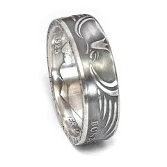 Münzring BRD 5 Mark 1975 Friedrich Ebert aus 625er Silber Größen 54 bis 72