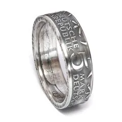 Münzring BRD 5 Mark 1975 Friedrich Ebert aus 625er Silber Größen 54 bis 72