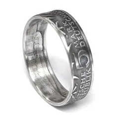 Münzring BRD 5 Mark 1975 Friedrich Ebert aus 625er Silber Größen 54 bis 72