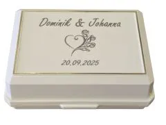 Manschettenknopfetui in Kunststoff weiß