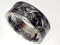 Münzring Kaiserreich 3 Mark 1913 der König rief Silber 900er Größe 60 bis 74