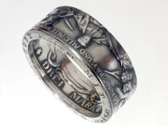 Münzring Kaiserreich 3 Mark 1913 der König rief Silber 900er Größe 60 bis 74