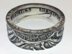 Münzring Kaiserreich 3 Mark 1913 der König rief Silber 900er Größe 60 bis 74