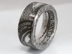 Münzring BRD 10 Mark 2001 Katharinenkloster Stralsund Silber 925er Größe 56 bis 72