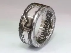 Münzring BRD 10 Mark 2001 Katharinenkloster Stralsund Silber 925er Größe 56 bis 72