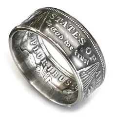 Münzring USA 1 Dollar 1878 - 1921 Morgan Dollar Silber 900er Größe 60 bis 74