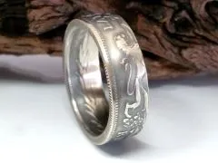 Münzring Lettland 2 Lati 1925-1926 Silber 835er Größe 54 bis 66