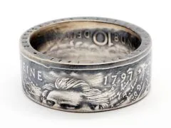 Münzring BRD 10 Mark 1997 Heinrich Heine Silber 625er Größe 56 bis 72