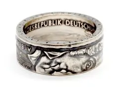 Münzring BRD 10 Mark 2001 Albert Gustav Lortzing Silber 925er Größe 56 bis 72