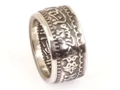 Münzring Marokko 500 Francs 1956 Silber 900er Größe 60 bis 72