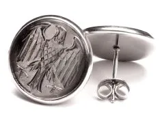 Ohrstecker 1 Mark Münzen Deutschland Bundesadler aus Edelstahl Ø 17,7mm