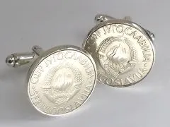 Manschettenknöpfe 10 Dinara Jugoslawien Ø 19,8mm