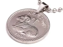 Anhänger Sternzeichen Widder Münze 10 Schilling Somaliland Ø 25 mm