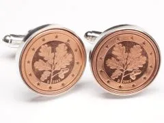 Manschettenknöpfe 2 Cent Deutschland Eichenlaub Ø 20mm
