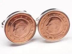 Manschettenknöpfe 2 Cent Belgien König Albert II Ø 20mm