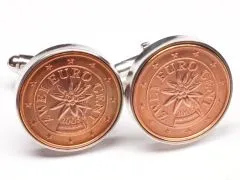 Manschettenknöpfe 2 Cent Österreich Edelweiß Ø 20mm