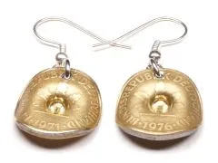 Ohrhänger Cowboyhut Münze 5 Pfennig BRD Deutschland Glückspfennig