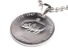Anhänger Sternzeichen Schwein Münze 10 Schilling Somaliland Ø 25 mm