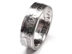 Münzring USA 1/4 Dollar Quarter Silber 900er Größe 46 bis 66