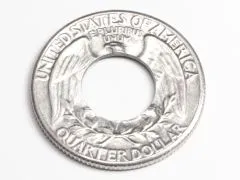 Herz Anhänger USA Quarter Silber 900er • Ausführung Vintage
