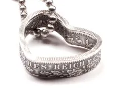 Herz Anhänger 1 Mark Kaiserreich 1891-1916 Silber 900er • Ausführung Vintage