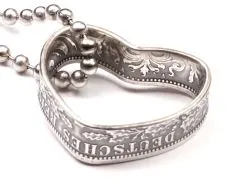 Herz Anhänger 1 Mark Kaiserreich 1891-1916 Silber 900er • Ausführung Vintage