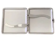 Zigarettenetui mit Gravur für 20 Zigaretten WUNSCHTEXT • Farbe Silber • Lasergravur