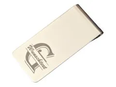 Geldscheinklammer Edelstahl mit Monogramm Lasergravur