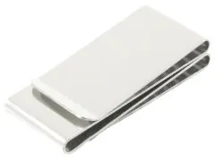 Geldscheinklammer Edelstahl 3 Einschübe und Monogramm Lasergravur