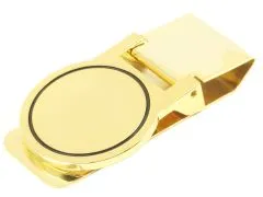 Geldscheinklammer 24 Karat vergoldet mit Monogramm