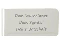 Geldscheinklammer Edelstahl mit Lasergravur