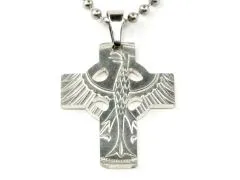 Kreuzanhänger handgefertigt aus Silber 625er 5 DM Deutschland 1951 - 1974 • Inklusive Kugelkette