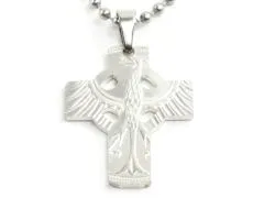 Kreuzanhänger handgefertigt aus Silber 625er 5 DM Deutschland 1951 - 1974 • Inklusive Kugelkette