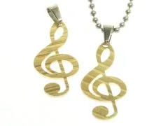 Anhänger Notenschlüssel aus alten Schlagzeug Becken Upcycling