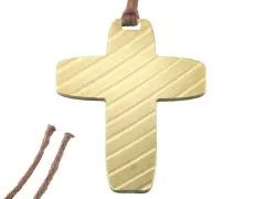 Kreuzanhänger handgefertigt aus alten Schlagzeug Becken Upcycling • Inklusive Baumwollschnur