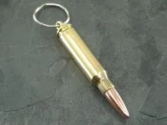Schlüsselanhänger original Patrone .308 Win Messing