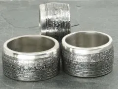 Münzring Azteken Kalender 1 OZ Kupfer versilbert Größe 58 bis 72