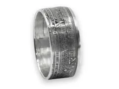 Münzring Azteken Kalender 1/2 OZ Feinsilber 999er Größe 58 bis 72