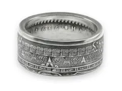 Münzring Azteken Kalender 1/2 OZ Feinsilber 999er Größe 58 bis 72