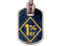 Anhänger Dog Tag 5 DM - 1%er • Inklusive Baumwollband