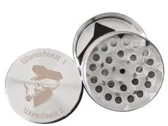 Metall Grinder - Kräutermühle - 3 Teile Ø 50 mm Silber