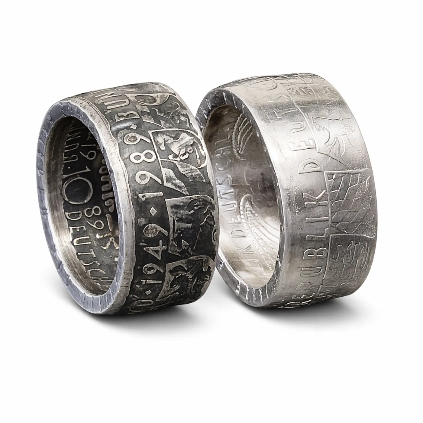 Münzring BRD 10 Mark 1989 40 Jahre BRD Silber 625er Größe 56 bis 72 – Ansicht 3