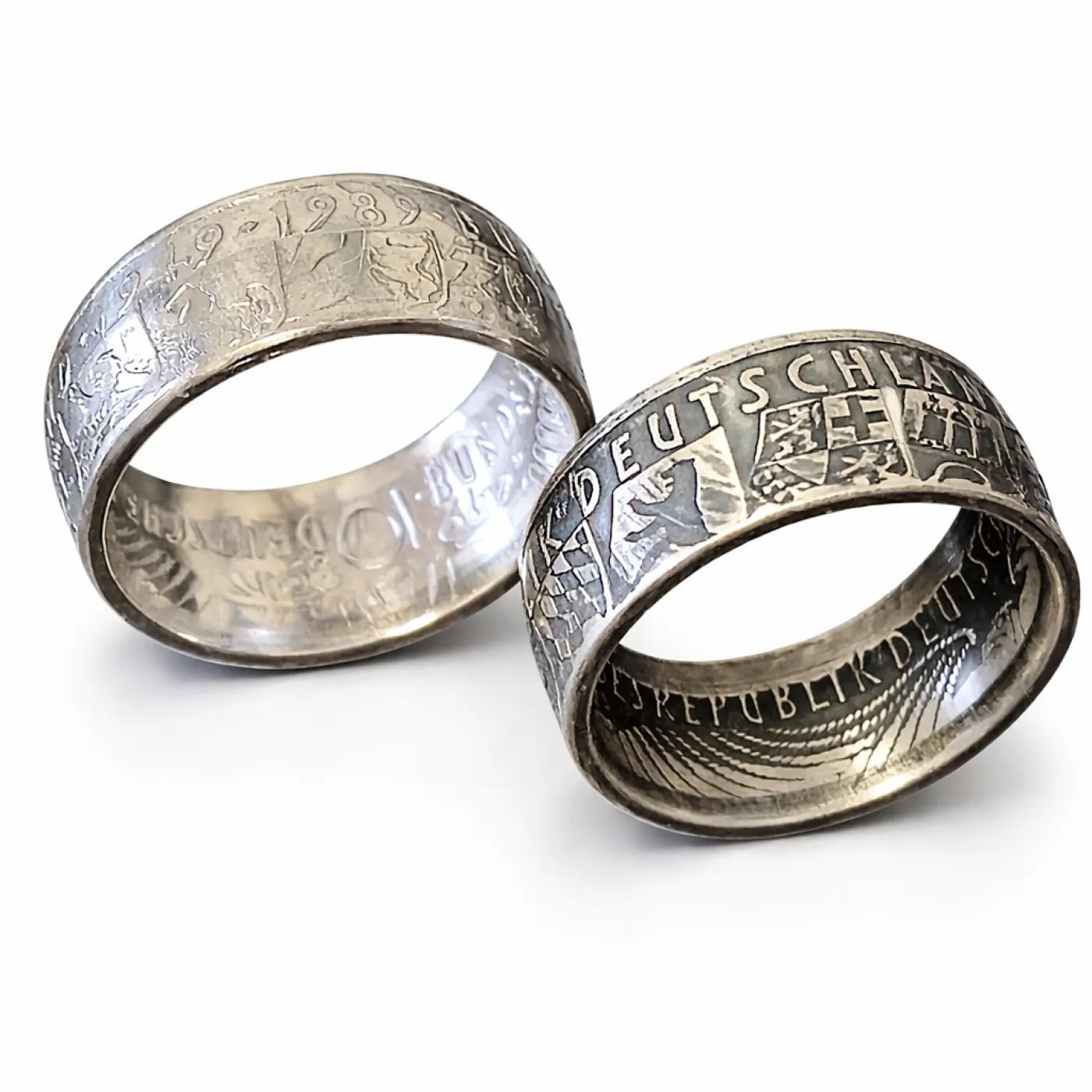 Münzring BRD 10 Mark 1989 40 Jahre BRD Silber 625er Größe 56 bis 72 – Ansicht 2