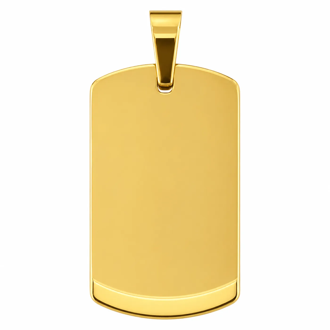 Anhänger Dog Tag Edelstahl Farbton Gold, inklusive Gravur