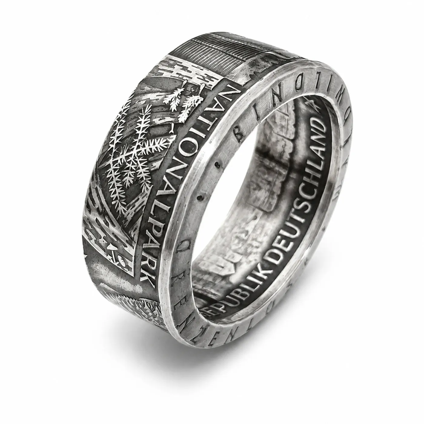Münzring BRD 10 Euro 2005 Bayerischer Wald Silber 925er Größe 56 bis 74 – Ansicht 2