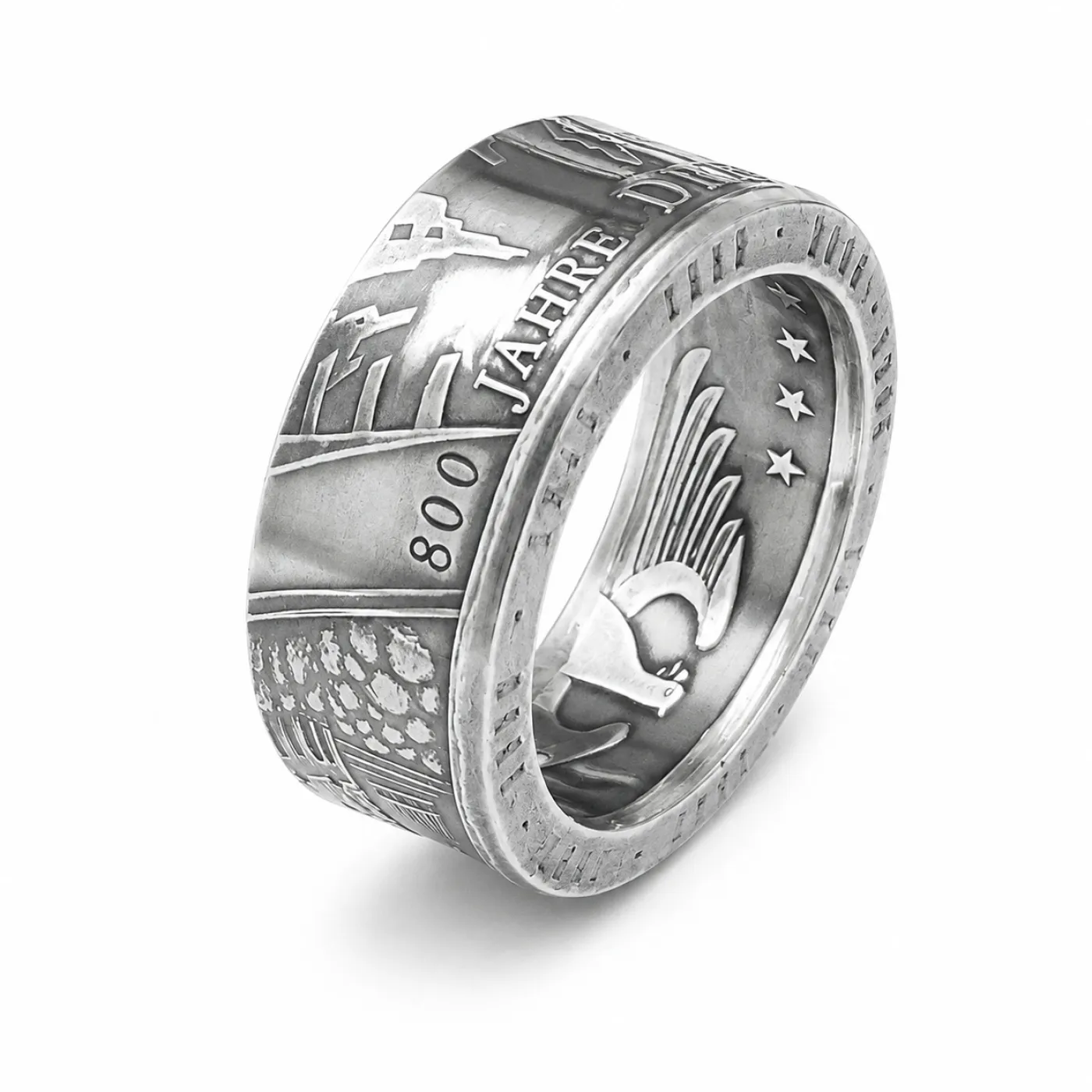Münzring BRD 10 Euro 2006 800 Jahre Dresden Silber 925er Größe 56 bis 74 – Ansicht 2