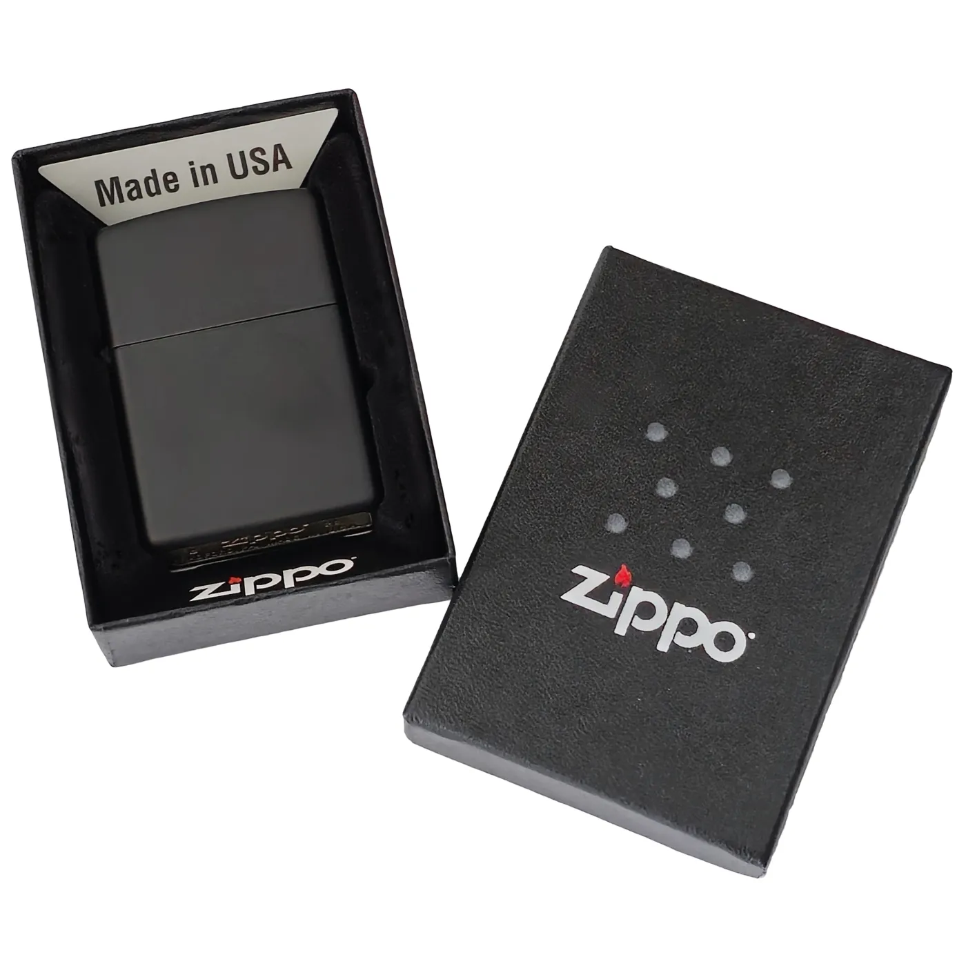 Benzinfeuerzeug STERNZEICHEN 01, Zippo Farbton Schwarz matt, optional mit Gravur