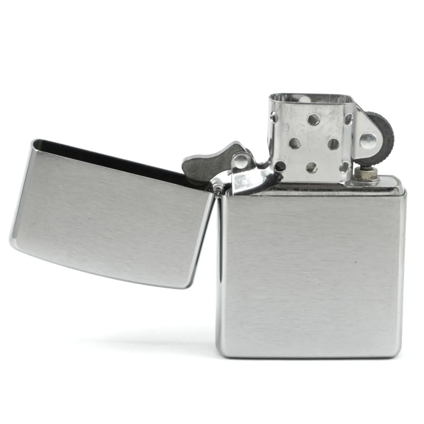 Benzinfeuerzeug WUNSCHTEXT, Zippo Farbton Silber gebürstet, optional mit Gravur